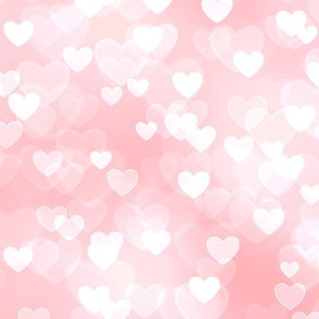 Girly Pink Theme Heart Bokeh #2