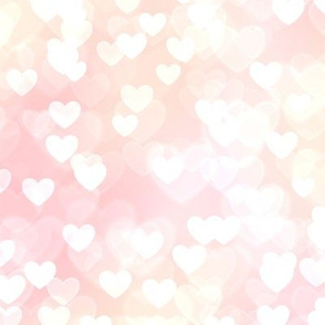 Girly Pink Theme Heart Bokeh Pattern #5