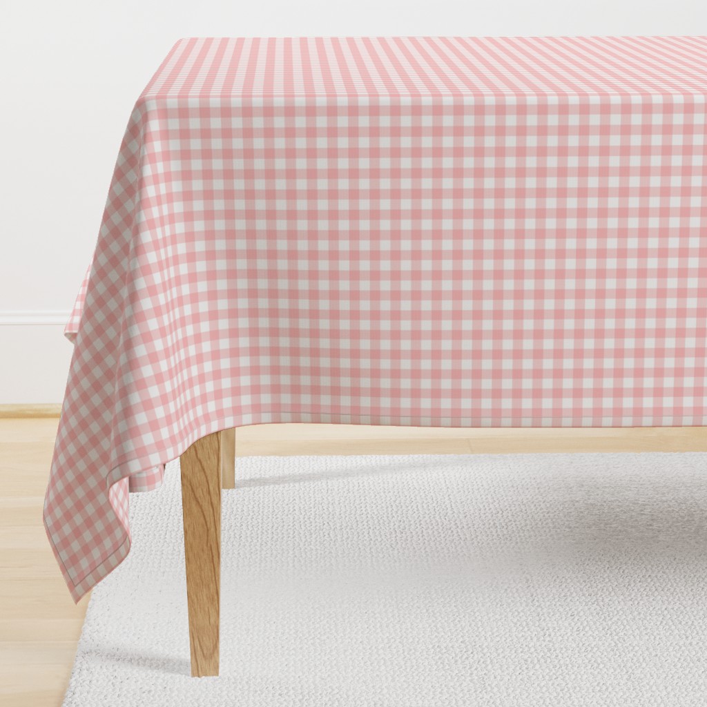 Gingham Check in peony pink