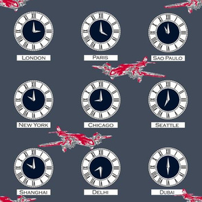 World Time Zone Clocks for the Traveler