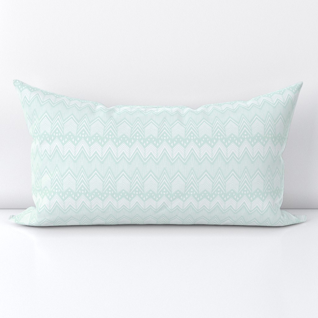 Hand Drawn Chevron - Mint 