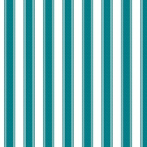 Ticking Stripe in Teal