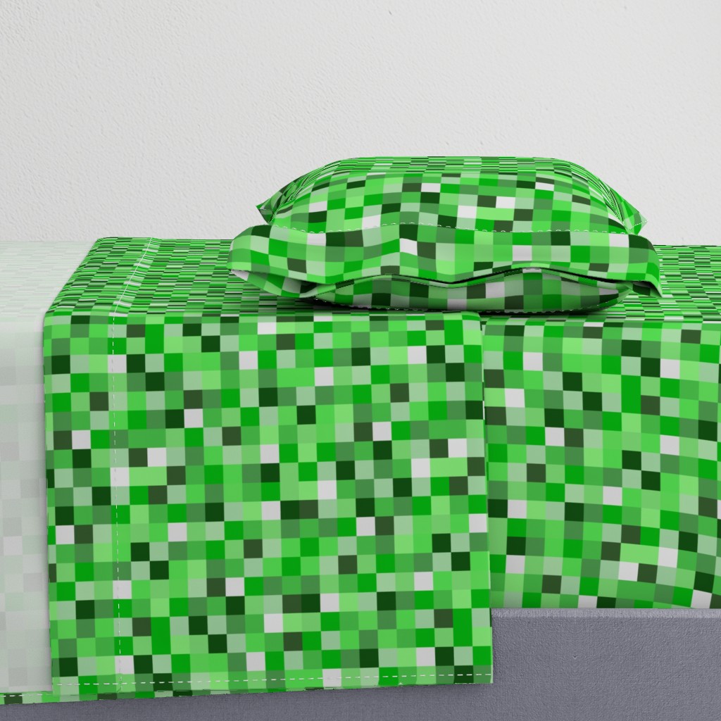  8-bit Darker Green Pixels- 3/4ths of an inch