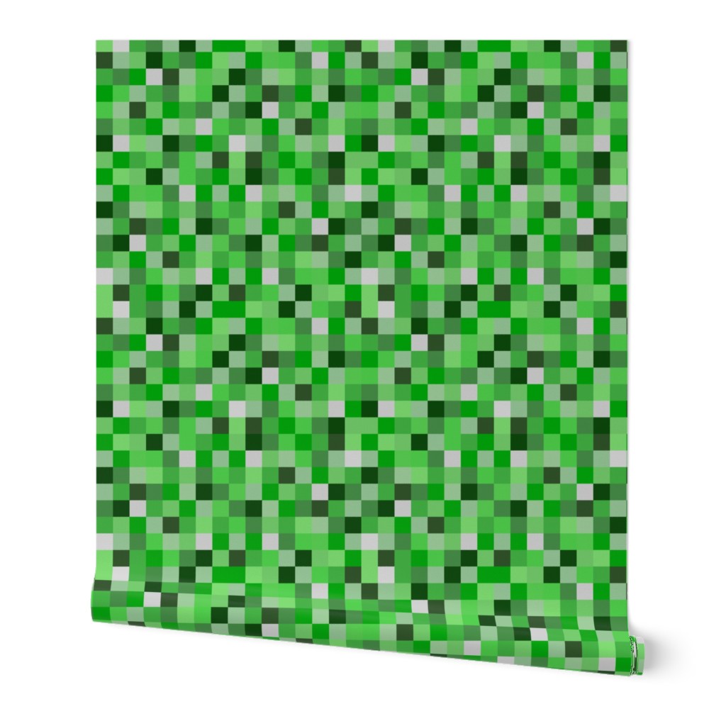  8-bit Darker Green Pixels- 3/4ths of an inch