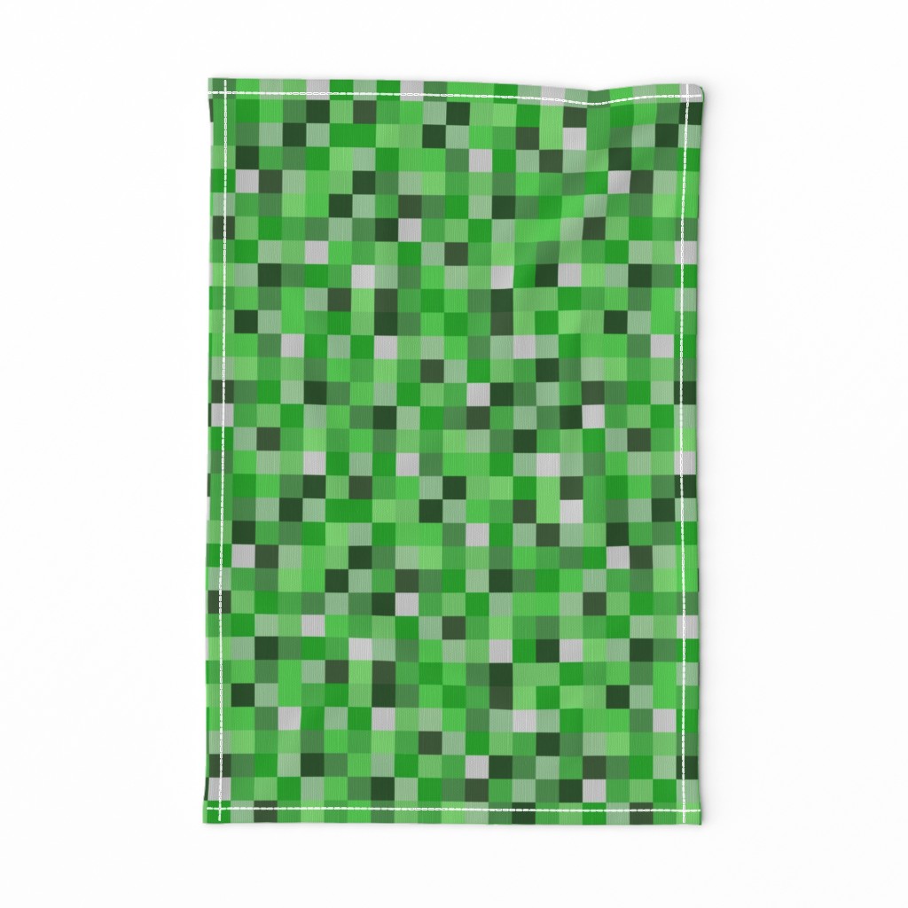  8-bit Darker Green Pixels- 3/4ths of an inch