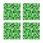  8-bit Darker Green Pixels- 3/4ths of an inch