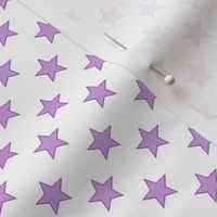 Large Light Purple stars on White Background