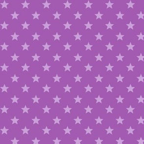 Large Light Purple stars on Medium Purple Background