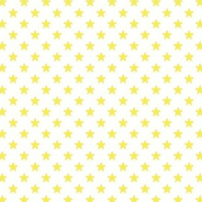 Large Yellow Stars on White