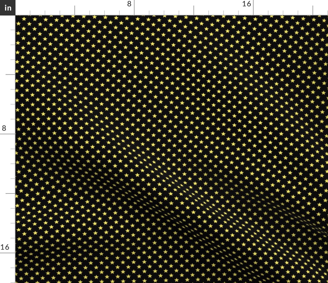 Medium Yellow Stars on Black