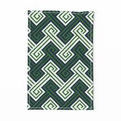 Athena Greek Key in Preppy Navy and Green