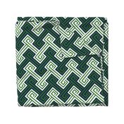 Athena Greek Key in Preppy Navy and Green