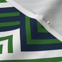 Athena Greek Key in Preppy Navy and Green