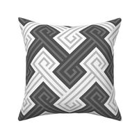 Athena Greek Key in Charcoal