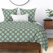 Lela Ikat in Aqua and Gray