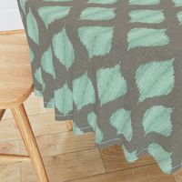 Lela Ikat in Aqua and Gray