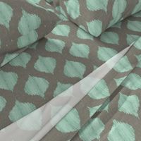 Lela Ikat in Aqua and Gray