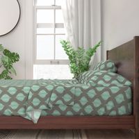 Lela Ikat in Aqua and Gray