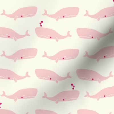 pink whales in love
