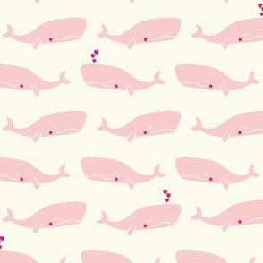 pink whales in love