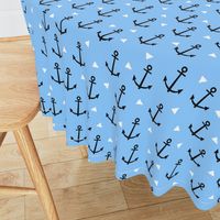 anchor tri triangle blue cute nautical boy nursery baby leggings boy baby shower leggings boots mocs cute triangle trendy accessories organic cotton knit