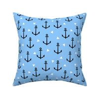 anchor tri triangle blue cute nautical boy nursery baby leggings boy baby shower leggings boots mocs cute triangle trendy accessories organic cotton knit