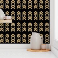 gold glitter black chevron stripe