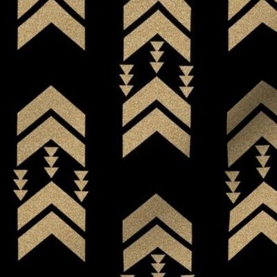 gold glitter black chevron stripe