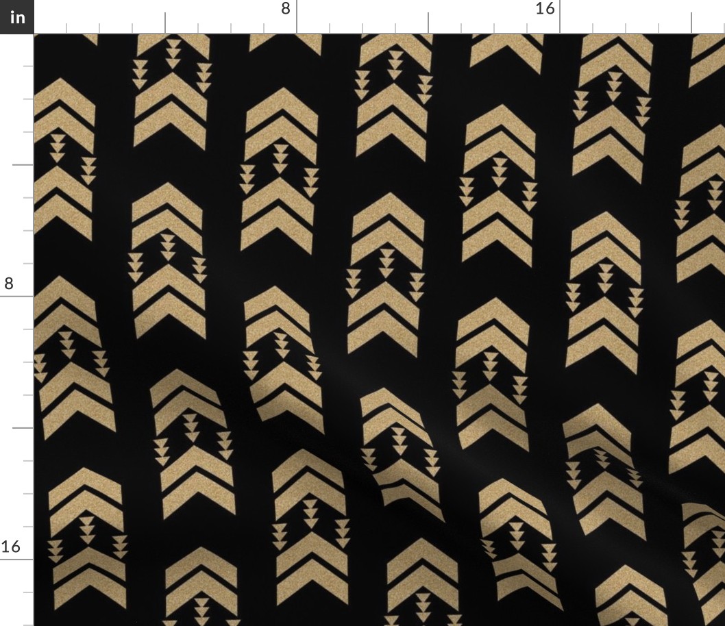 gold glitter black chevron stripe