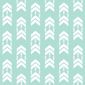 mint chevron stripe