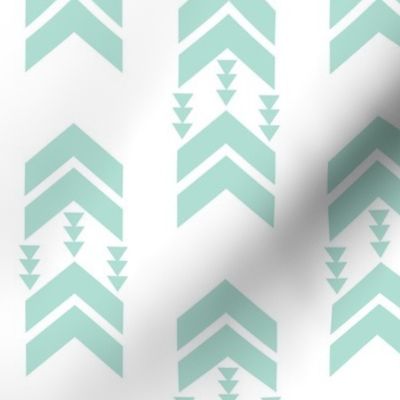 mint chevron stripe