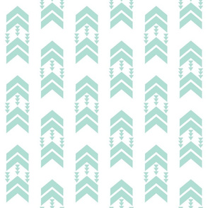 mint chevron stripe