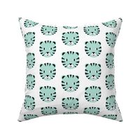 tiger face mint happy design for kids trendy minimal swedish design nursery