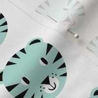 tiger face mint happy design for kids trendy minimal swedish design nursery