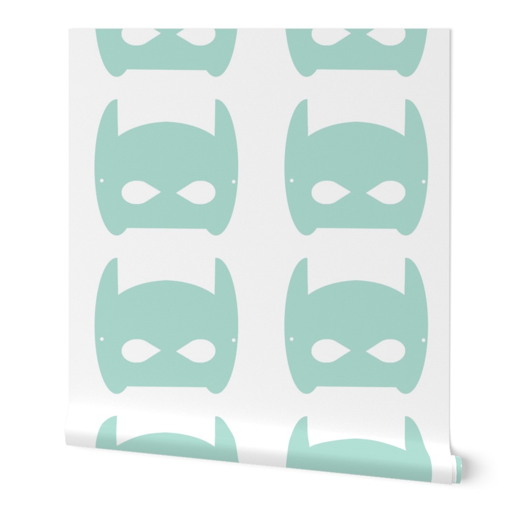 bat hero mask mint - large