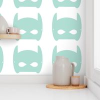 bat hero mask mint - large