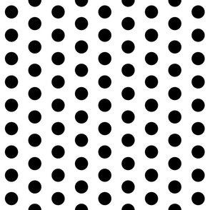 black and white polka dots