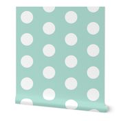 mint polka dots