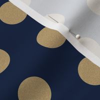 gold glitter navy polka dots