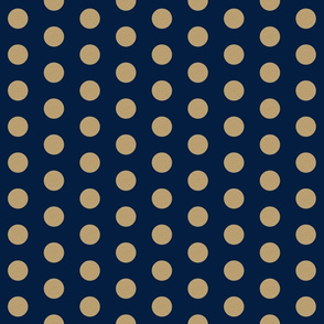 gold glitter navy polka dots