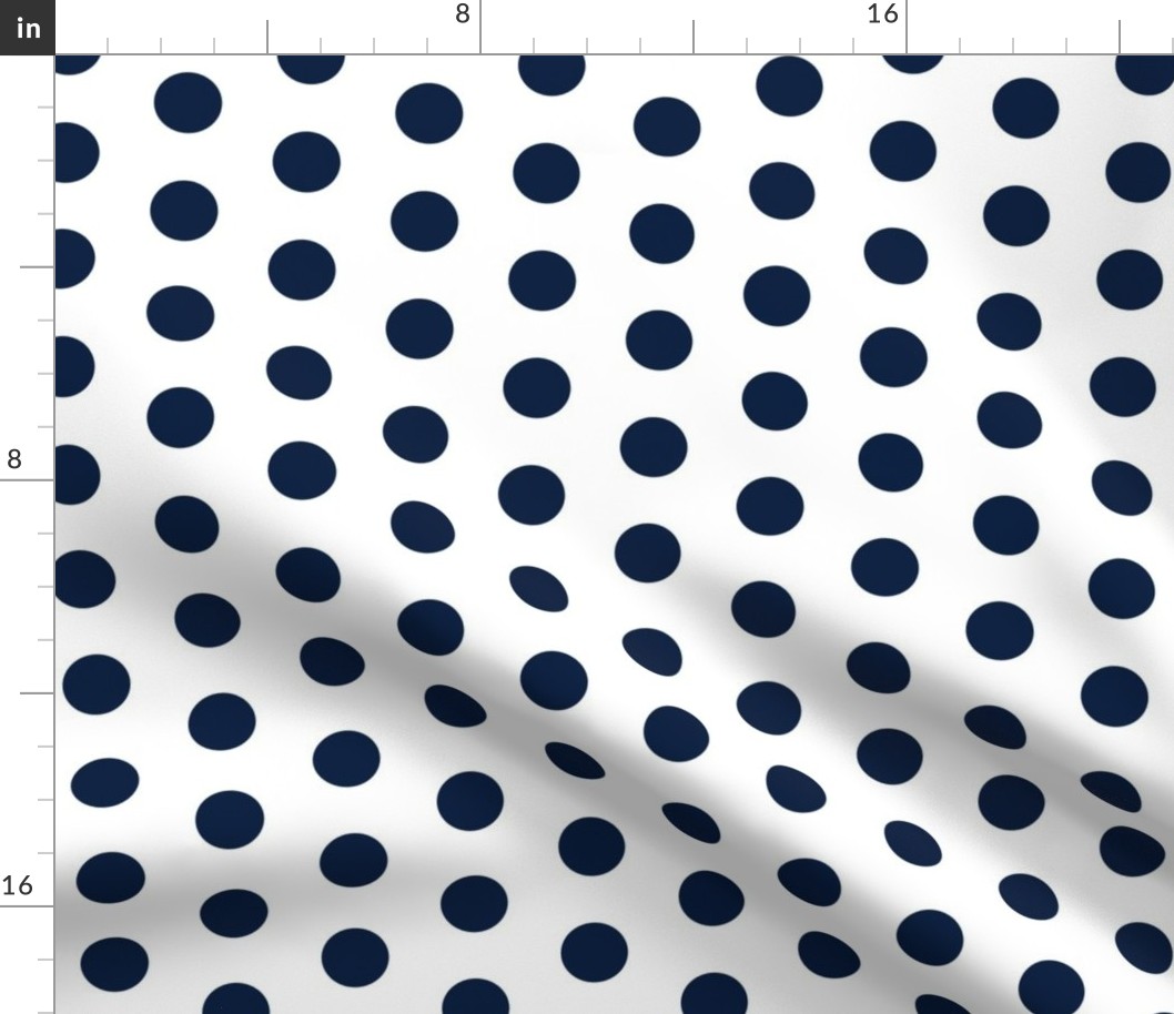 navy white polka dots