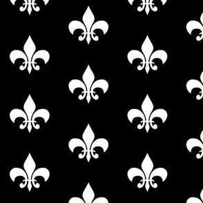 black and white fleur de lis