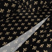 gold glitter black fleur de lis