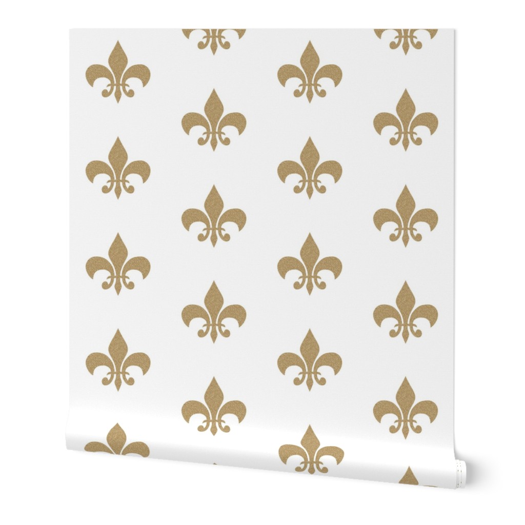 gold glitter fleur de lis