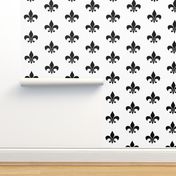 black white fleur de lis