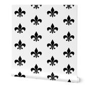 black white fleur de lis