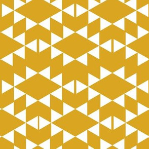 golden yellow white aztec triangles