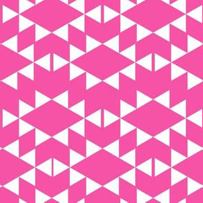 magenta white aztec triangles