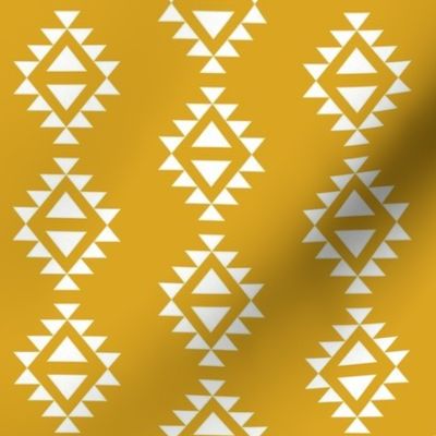 golden yellow aztec triangles