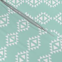 mint aztec triangles